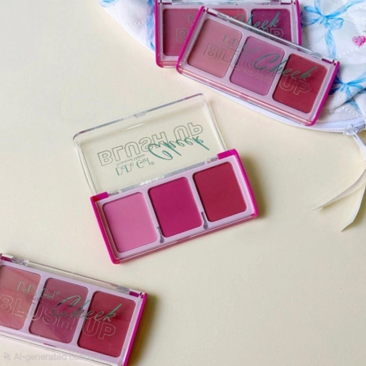 پالت رژگونه 3 رنگ دودوگرل مدل Blush Up Cheek