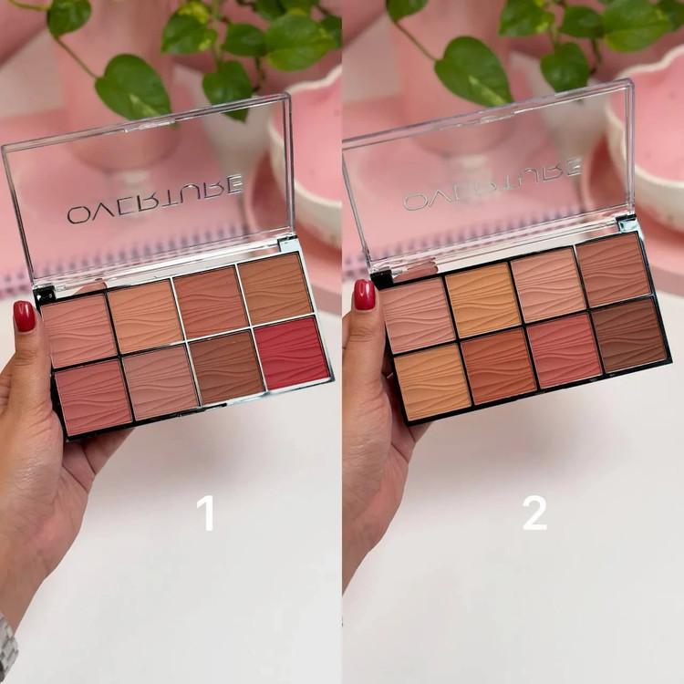 پالت حرفه ای رژگونه 8 رنگ آورتور