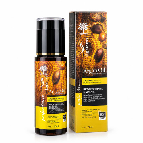 روغن آرگان مراکشی لایتنس مناسب موهای کراتین و دکلره ضد وز و موخوره
